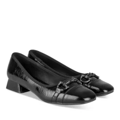 Ballerines Carré NOIR Femme Motif Chaîne A Enfiler