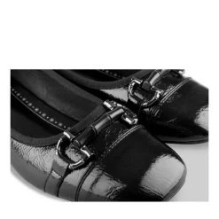 Ballerines Carré NOIR Femme Motif Chaîne A Enfiler
