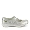 Ballerines Confort ARGENT Femme CUIR Motif Uni Scratch
