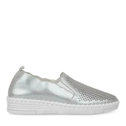 Ballerines Confort ARGENT Femme Motif Uni A Enfiler