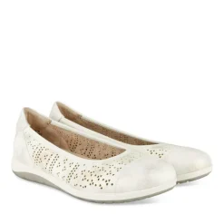 Ballerines Confort ARGENT Femme Motif Uni A Enfiler