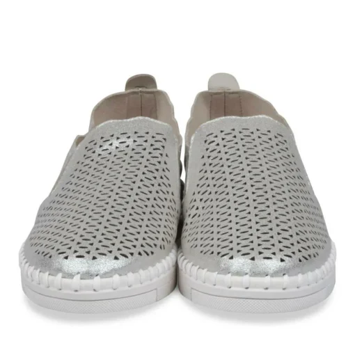 Ballerines Confort ARGENT Femme Motif Uni A Enfiler