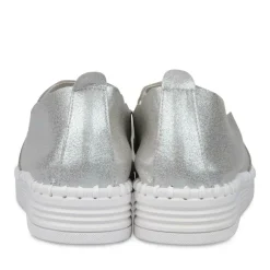 Ballerines Confort ARGENT Femme Motif Uni A Enfiler