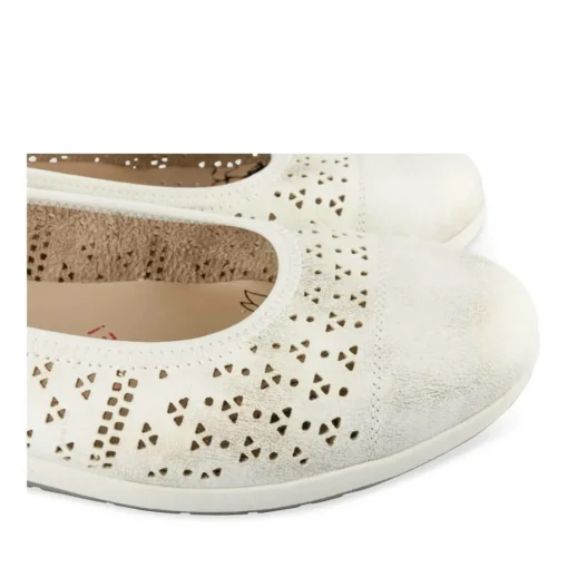 Ballerines Confort ARGENT Femme Motif Uni A Enfiler