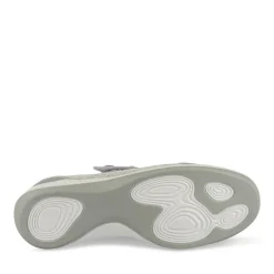 Ballerines Confort ARGENT Femme CUIR Motif Uni Scratch