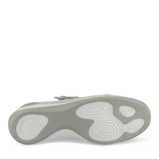 Ballerines Confort ARGENT Femme CUIR Motif Uni Scratch