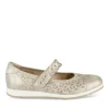 Ballerines Confort BEIGE Femme Motif Uni Scratch
