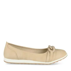 Ballerines Confort BEIGE Femme Motif Uni A Enfiler