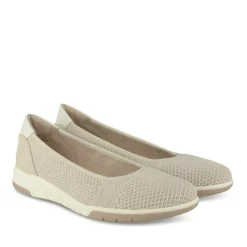 Ballerines Confort BEIGE Femme Motif Uni A Enfiler