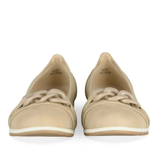 Ballerines Confort BEIGE Femme Motif Uni A Enfiler