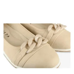 Ballerines Confort BEIGE Femme Motif Uni A Enfiler