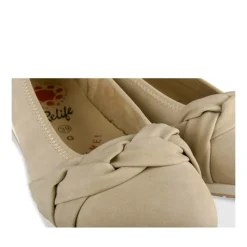 Ballerines Confort BEIGE Femme Motif Uni A Enfiler