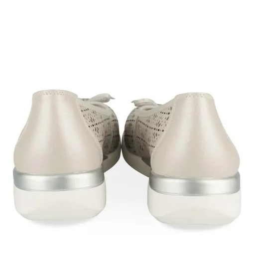 Ballerines Confort GRIS Femme CUIR Motif Uni A Enfiler