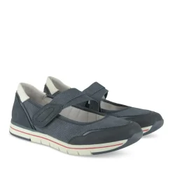 Ballerines Confort MARINE Femme Motif Uni Elastique
