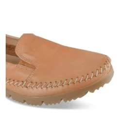 Ballerines Confort MARRON Femme CUIR Motif Uni A Enfiler