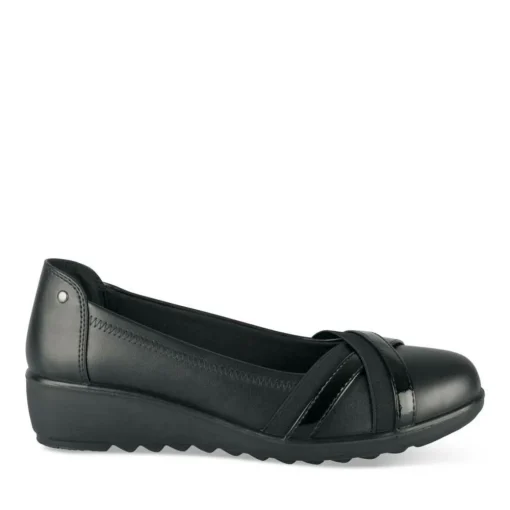 Ballerines Confort NOIR Femme Motif Uni A Enfiler