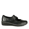 Ballerines Confort NOIR Femme Motif Uni Scratch