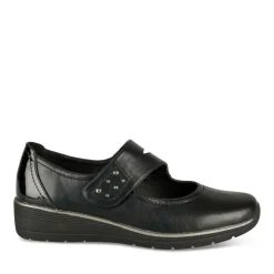 Ballerines Confort NOIR Femme Motif Uni Scratch