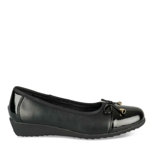 Ballerines Confort NOIR Femme Motif Uni A Enfiler