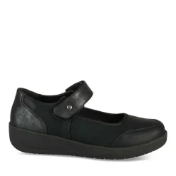 Ballerines Confort NOIR Femme Motif Uni Scratch