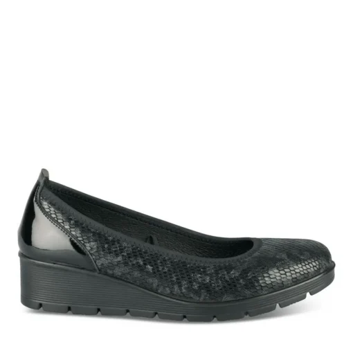 Ballerines Confort NOIR Femme Motif Uni A Enfiler
