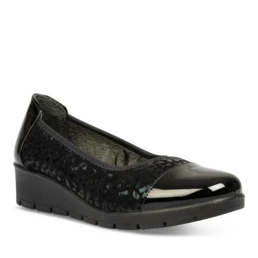 Ballerines Confort NOIR Femme Motif Uni