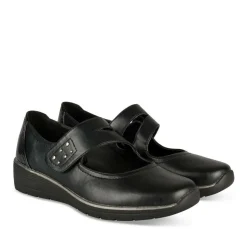 Ballerines Confort NOIR Femme Motif Uni Scratch