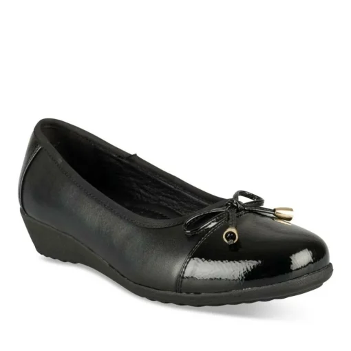 Ballerines Confort NOIR Femme Motif Uni A Enfiler