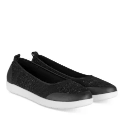 Ballerines Confort NOIR Femme Motif Uni A Enfiler