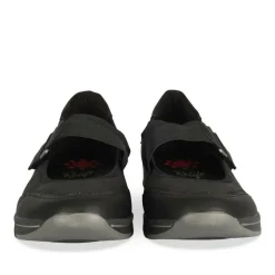 Ballerines Confort NOIR Femme Motif Uni Scratch