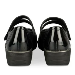 Ballerines Confort NOIR Femme Motif Uni Scratch