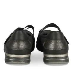 Ballerines Confort NOIR Femme Motif Uni Scratch