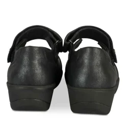 Ballerines Confort NOIR Femme Motif Uni Scratch