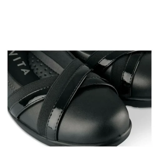 Ballerines Confort NOIR Femme Motif Uni A Enfiler