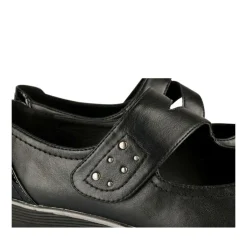 Ballerines Confort NOIR Femme Motif Uni Scratch