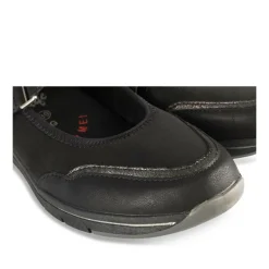 Ballerines Confort NOIR Femme Motif Uni Scratch