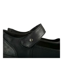Ballerines Confort NOIR Femme Motif Uni Scratch