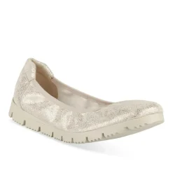 Ballerines Confort OR Femme CUIR Motif Uni A Enfiler