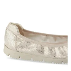 Ballerines Confort OR Femme CUIR Motif Uni A Enfiler