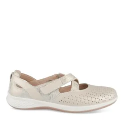 Ballerines Confort ROSE Femme CUIR Motif Uni Scratch