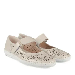 Ballerines Confort ROSE Femme CUIR Motif Uni A Enfiler