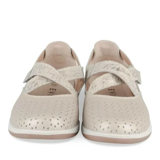 Ballerines Confort ROSE Femme CUIR Motif Uni Scratch