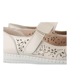 Ballerines Confort ROSE Femme CUIR Motif Uni A Enfiler