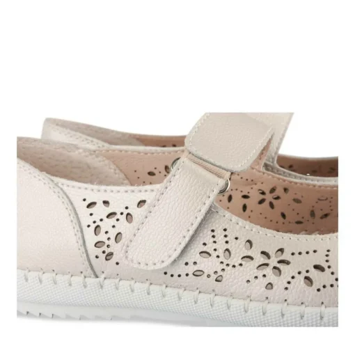 Ballerines Confort ROSE Femme CUIR Motif Uni A Enfiler