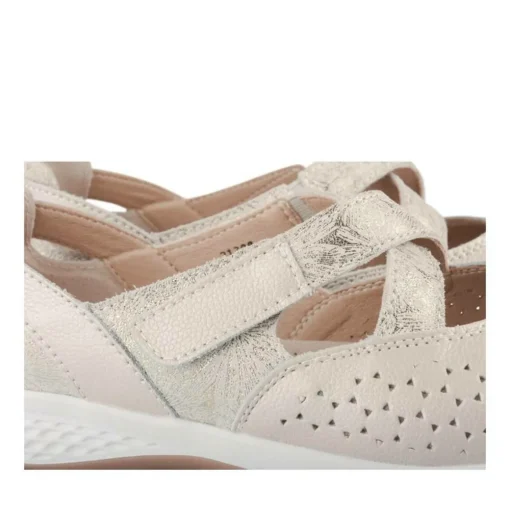 Ballerines Confort ROSE Femme CUIR Motif Uni Scratch