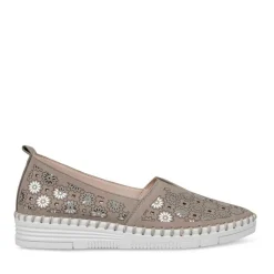 Ballerines Confort TAUPE Femme Motif Uni A Enfiler