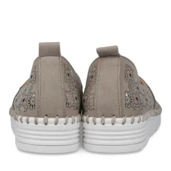 Ballerines Confort TAUPE Femme Motif Uni A Enfiler