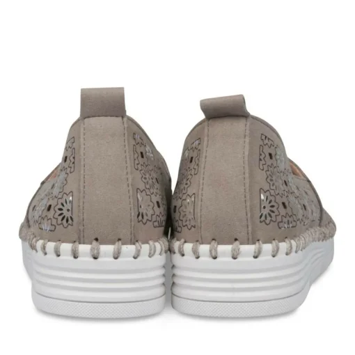 Ballerines Confort TAUPE Femme Motif Uni A Enfiler