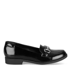 Ballerines Mocassin NOIR Fille Motif Vernis A Enfiler