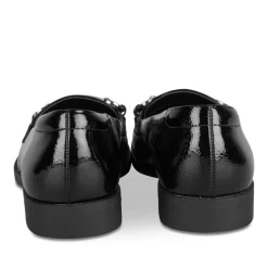 Ballerines Mocassin NOIR Fille Motif Vernis A Enfiler